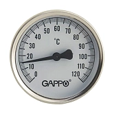 Термометр аксиальный биметаллический Gappo НР1/2" Ø64 0...